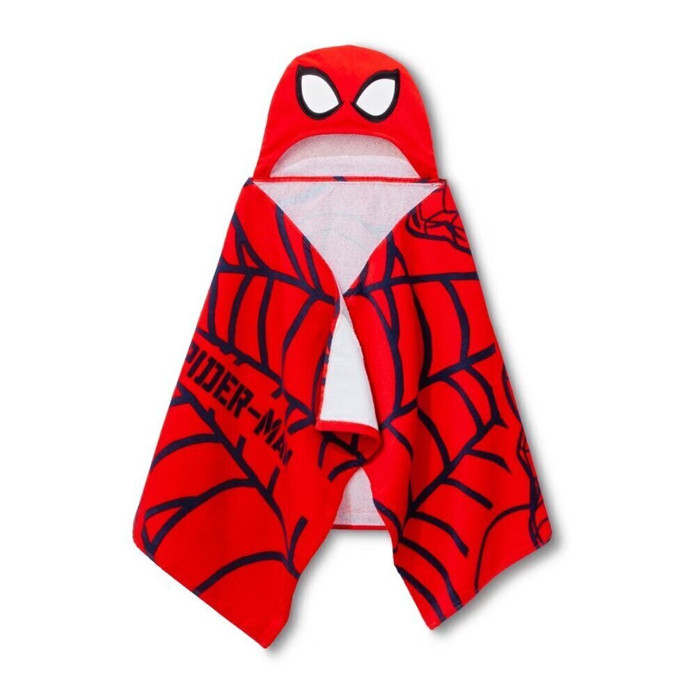 Marvel Spider-Man Kids Spiderman Hooded Bath Towel Red New